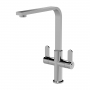 Nuie Churni Mono Kitchen Sink Mixer Tap Dual Lever Handle - Chrome