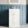 Classique 500mm 2-Door Floor Standing Vanity Unit with Ceramic Basin