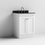 Classique 600mm 2-Door Floor Standing Vanity Unit with Marble Top Basin