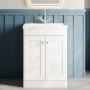 Classique 600mm 2-Door Floor Standing Vanity Unit with Ceramic Basin