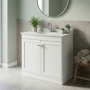 Classique 800mm 2-Door Floor Standing Vanity Unit with Marble Top Basin
