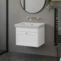 Classique 600mm 1-Drawer Wall Hung Vanity Unit with Fireclay Basin