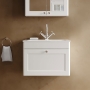 Classique 600mm 1-Drawer Wall Hung Vanity Unit with Stone Basin