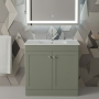 Classique 800mm 2-Door Floor Standing Vanity Unit with Ceramic Basin