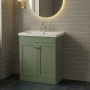 Classique 800mm 2-Door Floor Standing Vanity Unit with Fireclay Basin