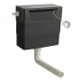 Nuie Front and Top Access Concealed Toilet Dual Flush Cistern with Chrome Button