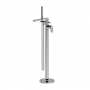Nuie Cyprus Fluted Freestanding Bath Shower Mixer Tap with Shower Kit - Chrome