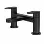 Nuie Cyprus Fluted Pillar Mounted Bath Filler Tap - Matt Black