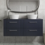 Deco Twin 1200mm 4-Drawer Wall Hung Vanity Unit with Countertop