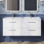 Deco Twin 1200mm 4-Drawer Wall Hung Vanity Unit
