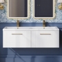 Deco Twin 1200mm 2-Drawer Wall Hung Vanity Unit
