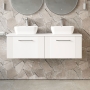 Deco Twin 1200mm 2-Drawer Wall Hung Vanity Unit with Countertop
