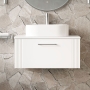 Deco 800mm 1-Drawer Wall Hung Vanity Unit with Countertop