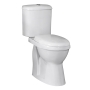 Nuie Comfort Height Close Coupled Toilet with Push Button Cistern - Soft Close Seat