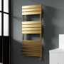 Flat Panel Brushed Brass Electric Heated Towel Rail