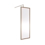 Nuie Full Outer Frame Brushed Bronze 1850mm Wet Room Glass Shower Screen