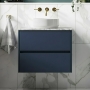 Havana 600mm 2-Drawer Wall Hung Vanity Unit with Countertop