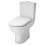 Nuie Ivo Comfort Close Coupled Toilet Push Button Cistern - Thermoplastic Soft Close Seat