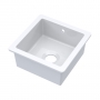 Nuie Undermount Fireclay Kitchen Sink 1.0 Bowl with Overflow 457mm L x 457mm W - White