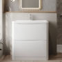 Lunar 800mm 2-Drawer Floor Standing Vanity Unit