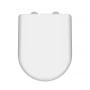 Nuie Luxury D-Shaped Thermoplastic Toilet Seat with Soft Close Hinge - White