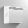 Nuie Mayford Mirrored Bathroom Cabinet 750mm H x 1050mm W White - Left Handed