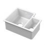 Nuie Undermount Fireclay LH Kitchen Sink 1.5 Bowl with Central Waste 549mm L x 441mm W - White