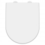 Nuie Luxury D-Shaped Toilet Seat with Soft Close Quick Release Hinges 370mm Wide - White