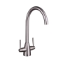 Nuie Nila Kitchen Sink Mixer Tap Dual Lever Handle - Brushed Nickel