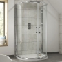 Nuie Pacific2 D-Shaped Shower Enclosure 1050mm x 900mm - 6mm Glass