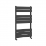 Nuie Piazza Flat Panel Heated Towel Rail 840mm H x 500mm W - Anthracite