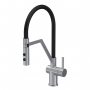 Nuie Ravi Mono Kitchen Sink Mixer Tap Single Lever Handle - Brushed Nickel
