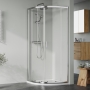 Rene Polished Chrome Quadrant Shower Enclosure - 6mm Glass
