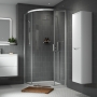 Nuie Rene Polished Chrome Single Entry Quadrant Shower Enclosure 900mm x 900mm - 6mm Glass