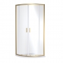 Nuie Rene Brushed Brass Quadrant Shower Enclosure 900mm x 900mm - 6mm Glass