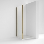 Nuie Rene Brushed Brass Profile Side Panel 900mm Wide - 6mm Glass
