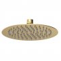 Nuie Round Fixed Shower Head 200mm x 200mm - Brushed Brass