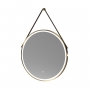 Nuie Salana Round LED Bathroom Mirror with Touch Sensor 800mm Diameter - Brushed Brass