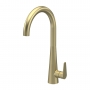 Nuie Samir Mono Kitchen Sink Mixer Tap Single Lever Handle - Brushed Brass