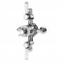 Nuie Selby Thermostatic Exposed Shower Valve Triple Handle - Chrome