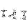 Nuie Selby 3-Hole Basin Mixer Tap with Pop-Up Waste - Chrome