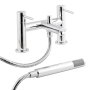 Nuie Series 2 Bath Shower Mixer Tap Pillar Mounted - Chrome