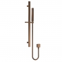 Nuie Square Slider Rail Shower Kit with Outlet Elbow - Brushed Bronze