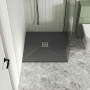 Nuie Slimline Grey Slate Effect 32mm Square Shower Tray