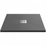 Nuie Slimline Slate Square Shower Tray 800mm x 800mm - Grey