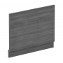 Nuie Straight Bath End Panel and Plinth 560mm H x 730mm W - Anthracite Woodgrain
