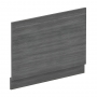 Nuie Straight Bath End Panel and Plinth 560mm H x 780mm W - Anthracite Woodgrain