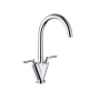Nuie Sutna Kitchen Sink Mixer Tap Dual Lever Handle - Chrome