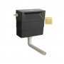 Nuie Front and Top Access Concealed Toilet Dual Flush Cistern with Brushed Brass Flush Plate