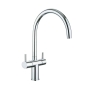 Nuie Velour Kitchen Sink Mixer Tap Dual Lever Handle - Chrome